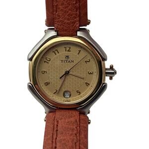 Titan Women's Quartz 28mm Watch E 193 India New Battery Adjustable Band